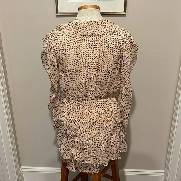 NWT!! Ulla Johnson - CECILY DRESS LEOPARD IKAT DOT - Size 6 - Picture 10 of 13